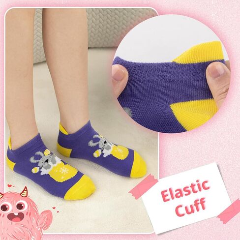 Comfoex Kids Girls Socks Novelty Funny Ankle Socks Colorful Animal Fashion Silly Cartoon Cute Unicorn Cotton Socks 6 Pairs in Kuwait