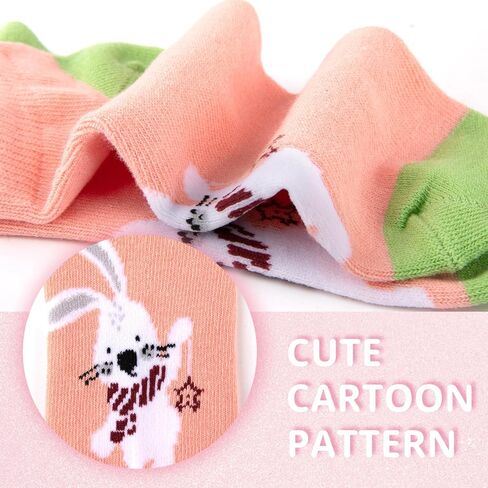 Comfoex Kids Girls Socks Novelty Funny Ankle Socks Colorful Animal Fashion Silly Cartoon Cute Unicorn Cotton Socks 6 Pairs in Kuwait