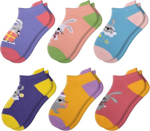 Comfoex Kids Girls Socks Novelty Funny Ankle Socks Colorful Animal Fashion Silly Cartoon Cute Unicorn Cotton Socks 6 Pairs in Kuwait