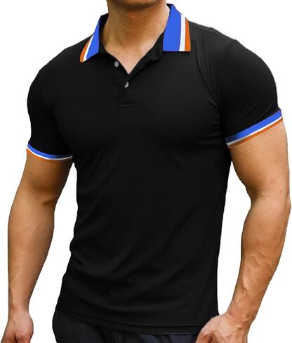 TURETRENDY Men's Long Sleeve Polo Shirts Regular Fit Collared T-Shirt Casual Workout Golf Shirts in Saudi Arabia