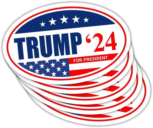 Trump 2024 American Flag Oval Magnet MAGA TO602 in Saudi Arabia