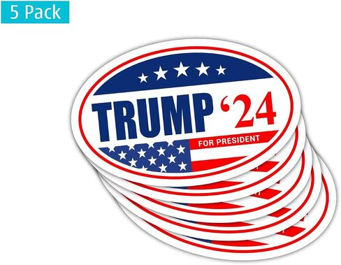 Trump 2024 American Flag Oval Magnet MAGA TO602 in Saudi Arabia