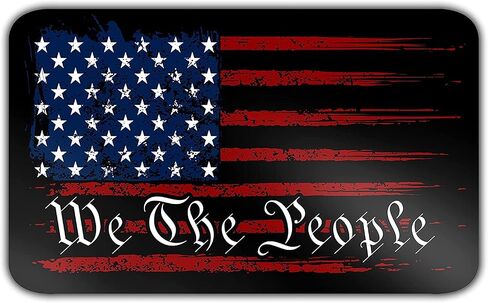 ملصق We The People ذو العلم الأمريكي مقاس 7 بوصة للسيارات والشاحنات والدراجات النارية والقوارب وأجهزة الكمبيوتر المحمولة (عبوة واحدة) in Kuwait