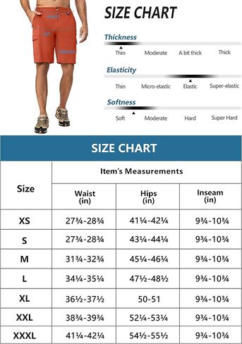 Little Donkey Andy Men's 10 Inch Quick Dry Cargo Shorts Stretch Lightweight Outdoor Hiking Shorts UPF 50 in Saudi Arabia