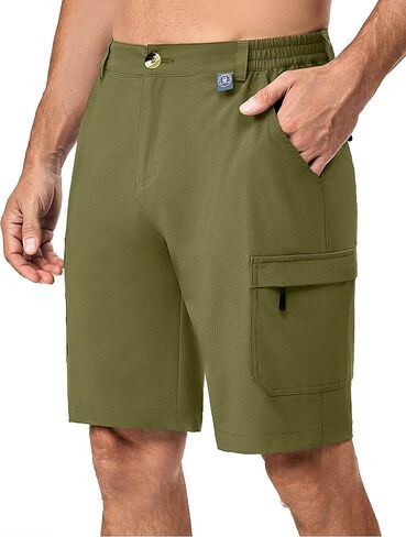 Little Donkey Andy Men's 10 Inch Quick Dry Cargo Shorts Stretch Lightweight Outdoor Hiking Shorts UPF 50 in Saudi Arabia