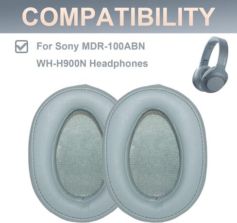 وسائد أذن بديلة من جلد البولي يوريثان WH-H900N متوافقة مع سماعات الرأس Sony WH-H900N وMDR-100ABN (رمادي داكن) in Kuwait
