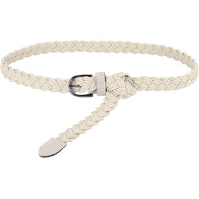 uxcell® Adjustable Thin Braided Waistband Rope Faux Leather Belts for Women