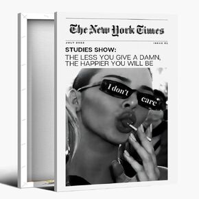 Lmuwecno Affirmation Pink Quote Do It For The Plot Room Aesthetic Poster Vintage Black and White Chicago Newspaper Canvas Wall Art Poster Aesthetic for Preppy Dorm Decor ﻿12x16inch Unframed