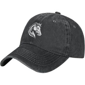 Women's Cute Horse Hat Vintage Distressed Adjustable Washed Dad Baseball Cap for Horse Lover