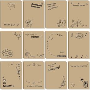 Geyee 24 Pcs Sticky Notes 3 x 4 Inch Cute Sticky Notes Post Notes Motivational Stick Pads Appreciation Self Sticky Notes for Office School, 30 Sheets Each