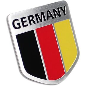 Generic Car Alloy Metal German Germany Flag Chrome Side Rear Emblem Badge Decal Sticker