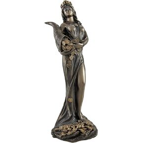 Veronese Design Bronze Finished Fortuna, Roman Goddess of Luck and Fortune Cast Resin Statue - 7 Inches Tall - Hand Painted Accents - Ideal for Tables, Altars and Bookshelves