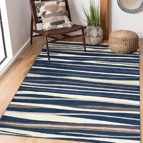 GAOMON 2x6 Long Hallway Runner Rug Machine Washable Kitchen Runner Rug Colorful Modern Abstract Area Rug Indoor Throw Floor Carpet for Living Room Bedroom Laundry, 2' x 6' Blue