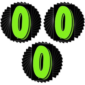 Versa-Tags 3 Packs of 12 Number Five (5) 7 1/2 Inch Green & Black Numbers Windshield Pricing Stickers Car Dealer, Car Dealer Number Stickers, Windshield Pricing Numbers, Car Dealer Sticker