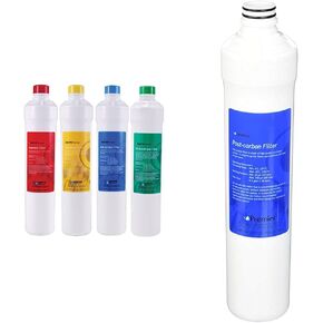 Watts Premier WP531105 RO Pure Reverse Osmosis Filtration System خرطوشة استبدال فلتر المياه وWP560060 RO فلتر المياه PH موازنة السيراميك مع تركيب QC 1/4 بوصة in Kuwait
