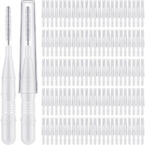 120 Pieces Braces Flossers for Cleaner Interdental Brushes Between Teeth, Toothpick Dental Tooth Flossing with Soft Bristles 360° Bendable Oral Dental Hygiene Flosser Cleaning Tool