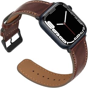 Anlinser Bands Compatible with Apple Watch Band 45mm 44mm 42mm 41mm 40mm 38mm for Women Men, Leather Replacement Strap Design for iWatch Ultra 2 Series 9 8 7 6 5 4 3 SE (41/40/38, Starlight)