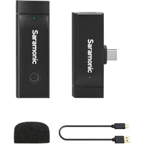 Saramonic Wireless Microphone for iPhone - Intelligent Noise Cancellation, True Plug&Play, Record While Charging, Long Battery Life, 24-Month Warranty