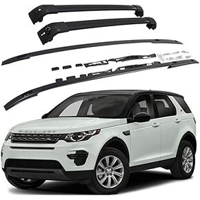 Lockable Cross Bars & Roof Rails Fit for LR Discovery Sport - Aluminum Alloy Set of 4 with 2 Roof Racks and 2 Side Rails (2014-2024)