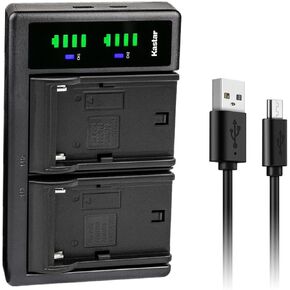 Kastar 2-Pack NP-F750 / NP-F770 Battery and LTD2 USB Charger Compatible with Neewer P280 CRI97+ RGB, RGB176 CRI95+, RGB190 CRI97+ APP Control, RGB450, RGB480, RGB530 Led Video Light