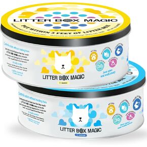 مرطبان مزيل الروائح الكريهة للقطط (16 أونصة، عبوة من 2) 1 طازج و1 غير معطر - معطر هواء لروائح الحيوانات الأليفة من صندوق الفضلات - جل إزالة الروائح الكريهة في مرطبان - مزيل الرائحة لتجديد الهواء in Kuwait