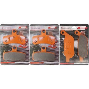 Front Rear Carbon Fiber Brake Pads Compatible with Harley Dyna FXDF Fat Bob FXDL Low Rider 2008 2009 2010 2011 2012 2013 2014-2017 FXDLS Dyna Low Rider S 2017 FA457F FA457F FA458R