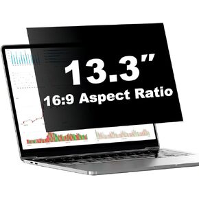 [2 Pack 15.6 Inch Laptop Privacy Screen Shield for 16:9 Widescreen Laptop Monitor - Anti-Glare Blue Light Privacy Filters and Anti Spy Privacy Screen Protector Film