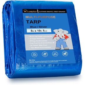 20x30Ft Tarp Cover Waterproof Poly Tarps with Metal Grommets, Reinforced Edges, UV Resistant, Rip & Tear Proof, Multipurpose Finished Size Tarps for Cars, Boat, Roof, Camping (Green/Brown)
