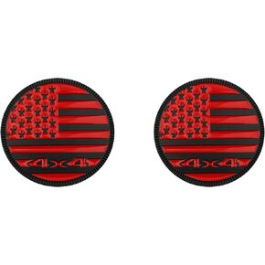 Eagle Style Emblem 3D Metal Round Badges Sticker Fit Jeep Wrangler Cherokee and Various Cars.（2 Pieces） (Black Eagle)