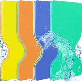 4 Pcs Foam Water Saddle Float for Adults 32 x 16 x 1.8 Inch Pool Seat Saddle Float for Lakes, Beaches, Water Parks, Blue, Yellow, Orange, Green