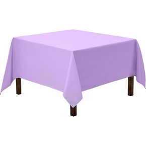 Gee Di Moda Square Tablecloth - 52 x 52 Inch Black Table Cloth for Small Square or Round Tables - Heavy Duty Washable Fabric - for Buffet Table, Holiday Party, Dinner, Wedding & Baby Shower