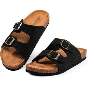 Women Cork Footbed Sandal with Comfortable Footbed and Special Knitted Upper