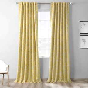 HPD Half Price Drapes BOCH-KC16075A-108 Room Darkening Curtain (1 Panel), 50 X 108, Abstract Teal