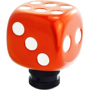 مقبض عصا ناقل الحركة من لونسوم، رأس متغير على شكل نرد من الراتنج ومقبض رافعة ناقل الحركة يناسب معظم المركبات اليدوية الأوتوماتيكية (أسود وأبيض) in Kuwait