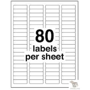 White Laser Inkjet 1.75"x0.5" Return Address Mailing FBA Labels 80-UP 80 Labels Per Sheet (500 Sheets)