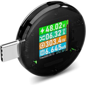 USB C Power Meter USB C Tester, USB Multimeter 4.5-50V 0-6A Touch Control Voltage Current Capacity Amp Volt Voltmeter Ammeter Detector Digital Tester for Chargers Power Bank Cable in Kuwait