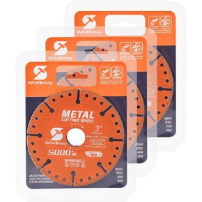 Diamond Cutting Wheel 4-1/2 Inch (3PCS) with 7/8" Arbor Hole, Metal Cut Off Disc with 5000+ Cuts on Rebar, Steel, Iron and INOX in Saudi Arabia