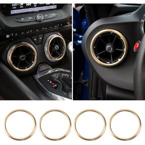 Aluminum Alloy AC Air Conditioner Outlet Vent Trim Interior Accessories Fit for 2017-2023 Chevrolet Camaro(Pink)