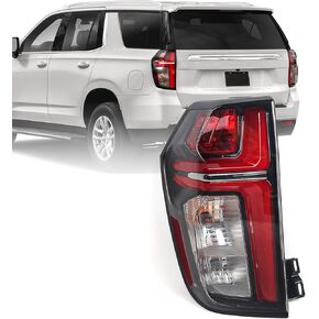FIONE Tail Lights Compatible with Chevy Tahoe Suburban 2021 2022 2023 with LED Running Lights Rear Tail Light Brake Lamp Assembly Left Driver Side LH