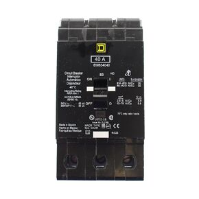 Sqaure D EGB34040 Circuit Breaker, 480/277-Volt, 3-Pole, 40-Amp, 35kAIC, EGB