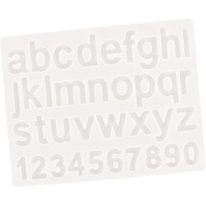 1pc Alphabet Ornament Mold Alphabet Resin Molds Silicone Molds for Resin Number Silicone Resin Keychain Molds DIY Sugar Mould Number Resin Manual Chocolate Candies Child
