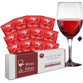 The Wand Wine Purifier, Pack of 12, Wine Filters for Histamines and Sulfite, Wine Accessories for Wine Lovers, Eliminate Headaches, Reduce Wine Allergies in Kuwait