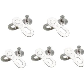 Bike Quick Release Chain Bicycle Chain Link Connector for 6/7/8/9/10/11/12 Speed Road Mountain Bicycle, 5 Pairs Bicycle Missing Link with Portable Box Packaging (10, Speed)