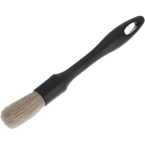 Car Wash Brush Durable 22.5cm Pig Bristle Medium Stiffness Detail Brush Plastic Black