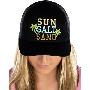 Funky Junque Trucker Hats for Women Men Beach Summer Snapback Mesh Embroidery Baseball Caps Adjustable Cute Smiley Face