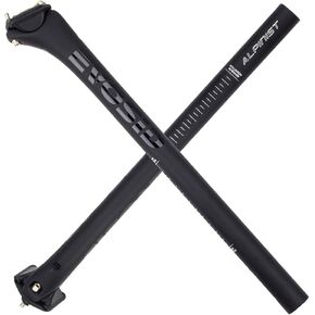 27.2mm Carbon SeatPost 31.6 Road Bike Seat Post 400mm Length Offset Ultralight Bicycle Seat Tube for Mountain Bike BMX Matte Black