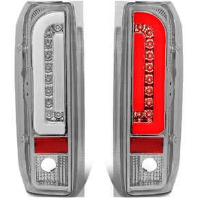 DNA MOTORING TL-F15094-LED-BK-SM LED Tail Light Assembly Driver & Passenger Side [Compatible with 90-96 Ford F150 / 90-97 F250 / 90-97 F350 / 90-96 Bronco]