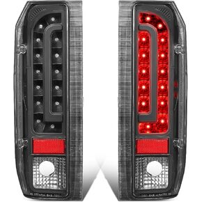 DNA MOTORING TL-F15094-LED-BK-SM LED مجموعة مصابيح خلفية للسائق وجانب الراكب [متوافق مع 90-96 Ford F150 / 90-97 F250 / 90-97 F350 / 90-96 Bronco]