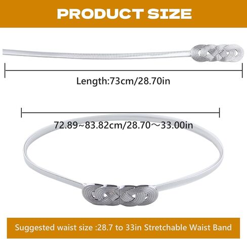 2 Pcs Women Skinny Belt, Metal Corset Belt Thin Waist Belt Stretch Waist Belt for Dress for Dress Adjustable Thin Waist Belt for Ladies in Saudi Arabia