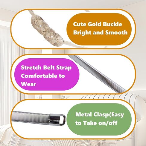 2 Pcs Women Skinny Belt, Metal Corset Belt Thin Waist Belt Stretch Waist Belt for Dress for Dress Adjustable Thin Waist Belt for Ladies in Saudi Arabia